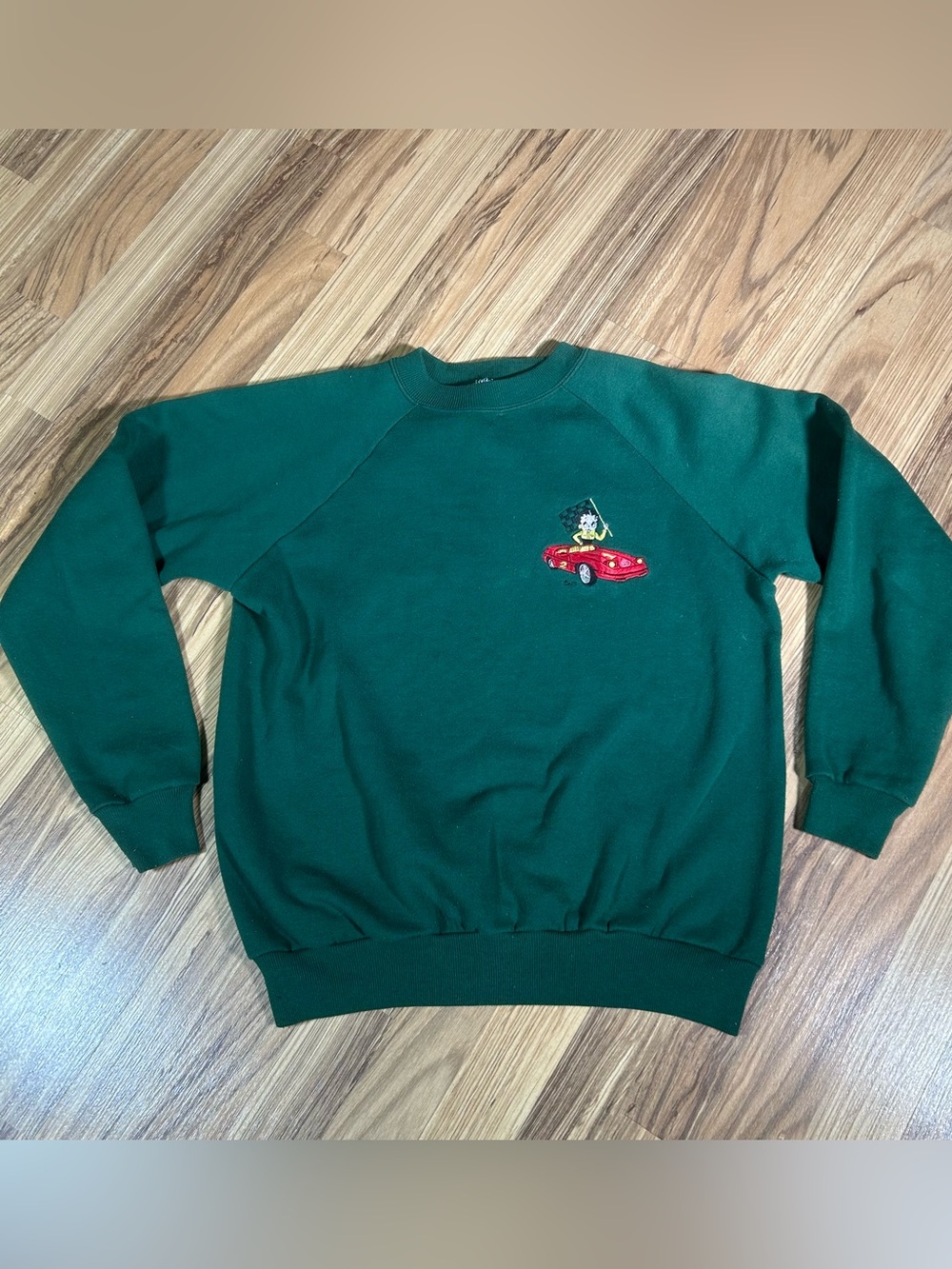 Betty Boop Sweatshirt Size M Christmas Season Greetings Embroidered 90’s Vintage